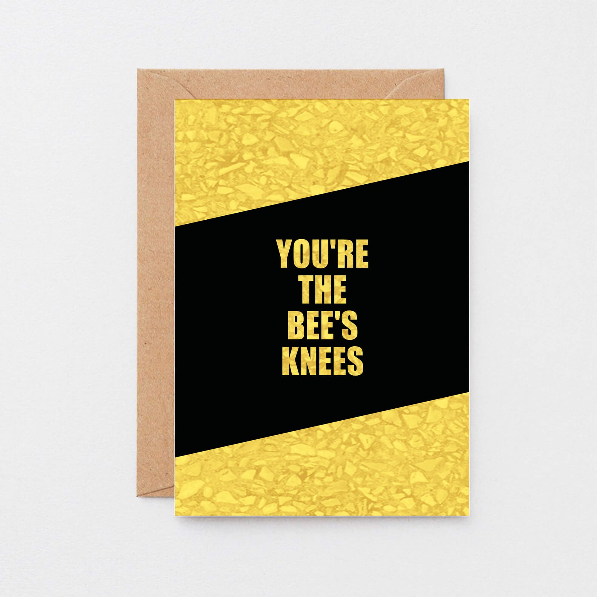 Friendship Card by SixElevenCreations. Reads You're The Bee's Knees. Product Code SE0859A6