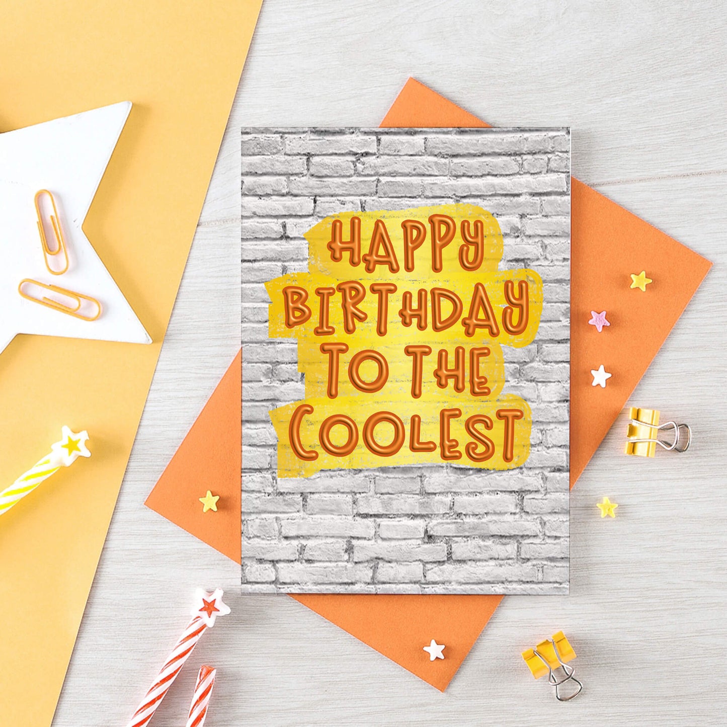 Birthday Card by SixElevenCreations. Reads Happy Birthday to the Coolest. Product Code SE3601A6