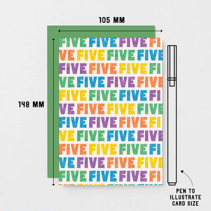 Five Years Old Card by SixElevenCreations. Product Code SE4105A6