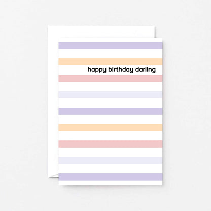 Happy Birthday Darling Card by SixElevenCreations. Product Code SE3501A6