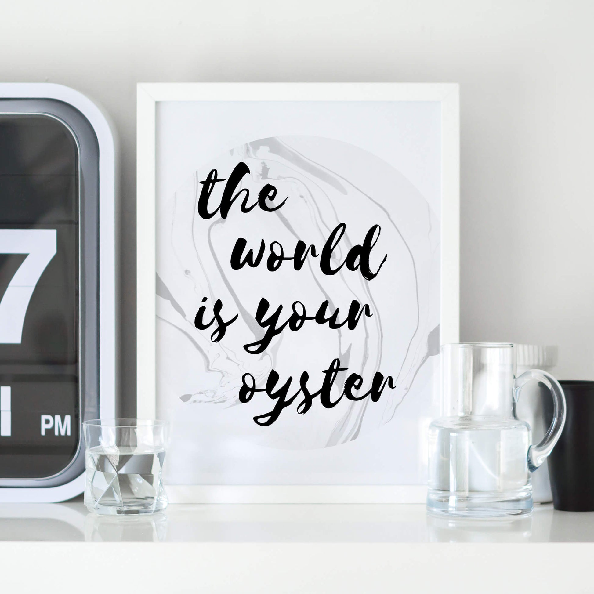 The World Is Your Oyster Print by SixElevenCreations. Product Code SEP0301