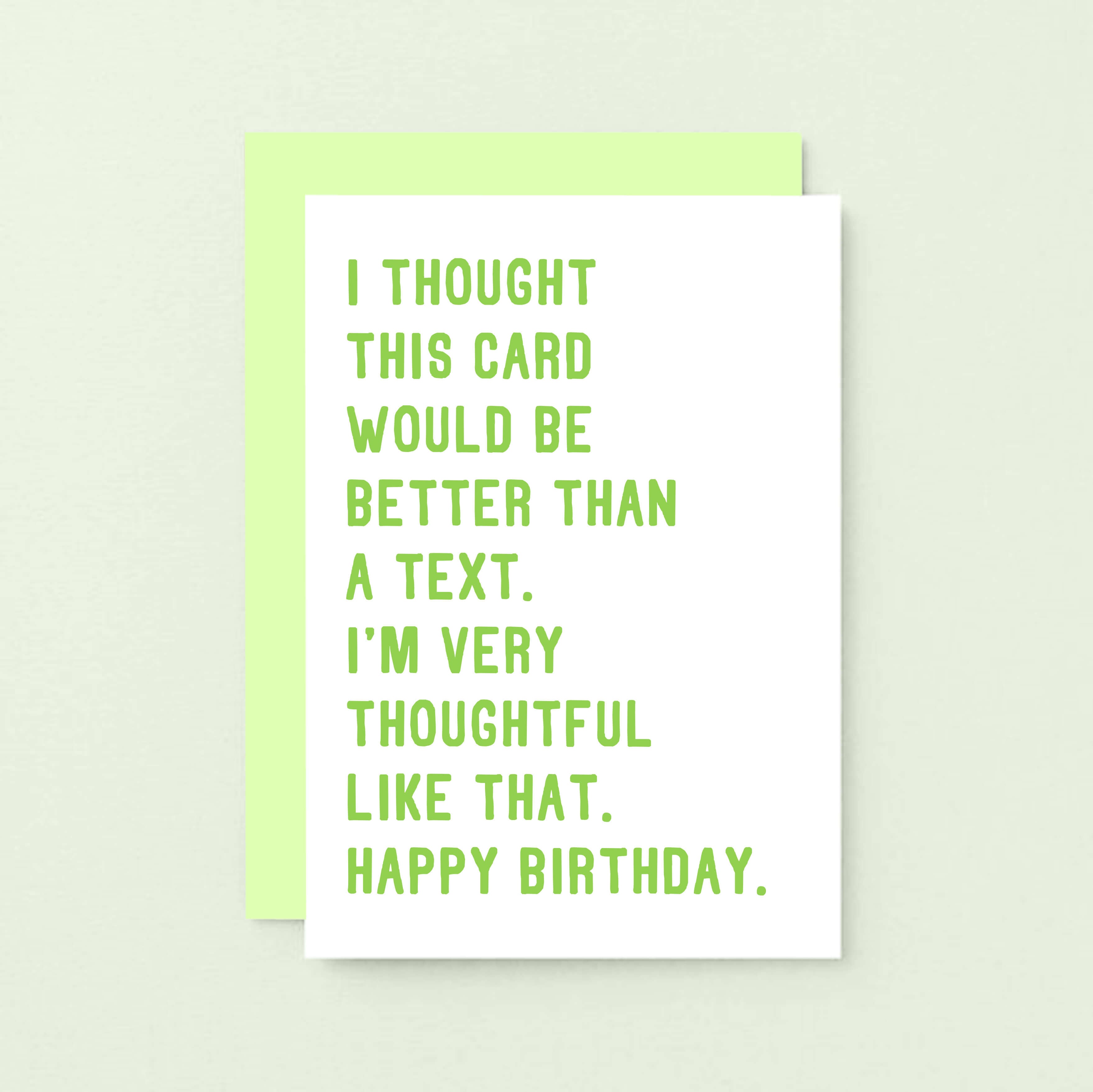 Funny Message Birthday Card