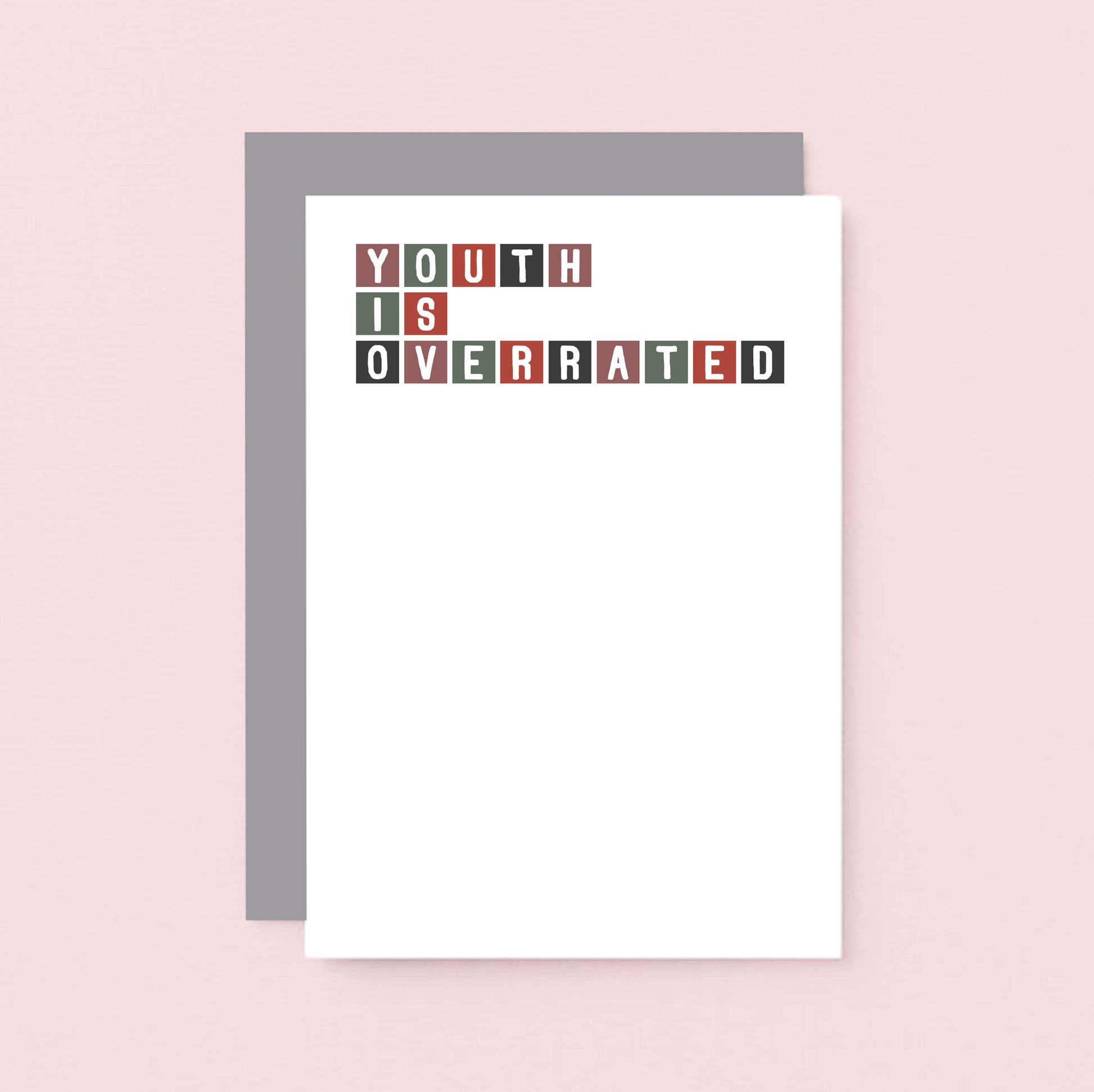 Birthday Card by SixElevenCreations. Reads by Youth Is Overrated. Product Code by SE0281A6