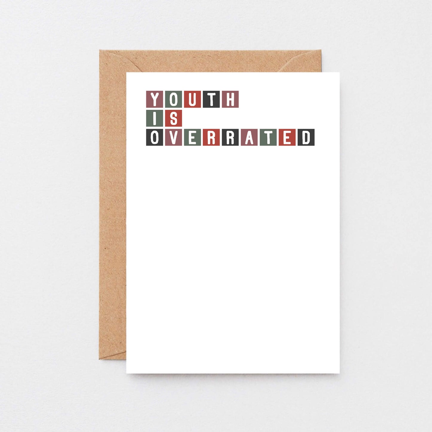 Birthday Card by SixElevenCreations. Reads by Youth Is Overrated. Product Code by SE0281A6