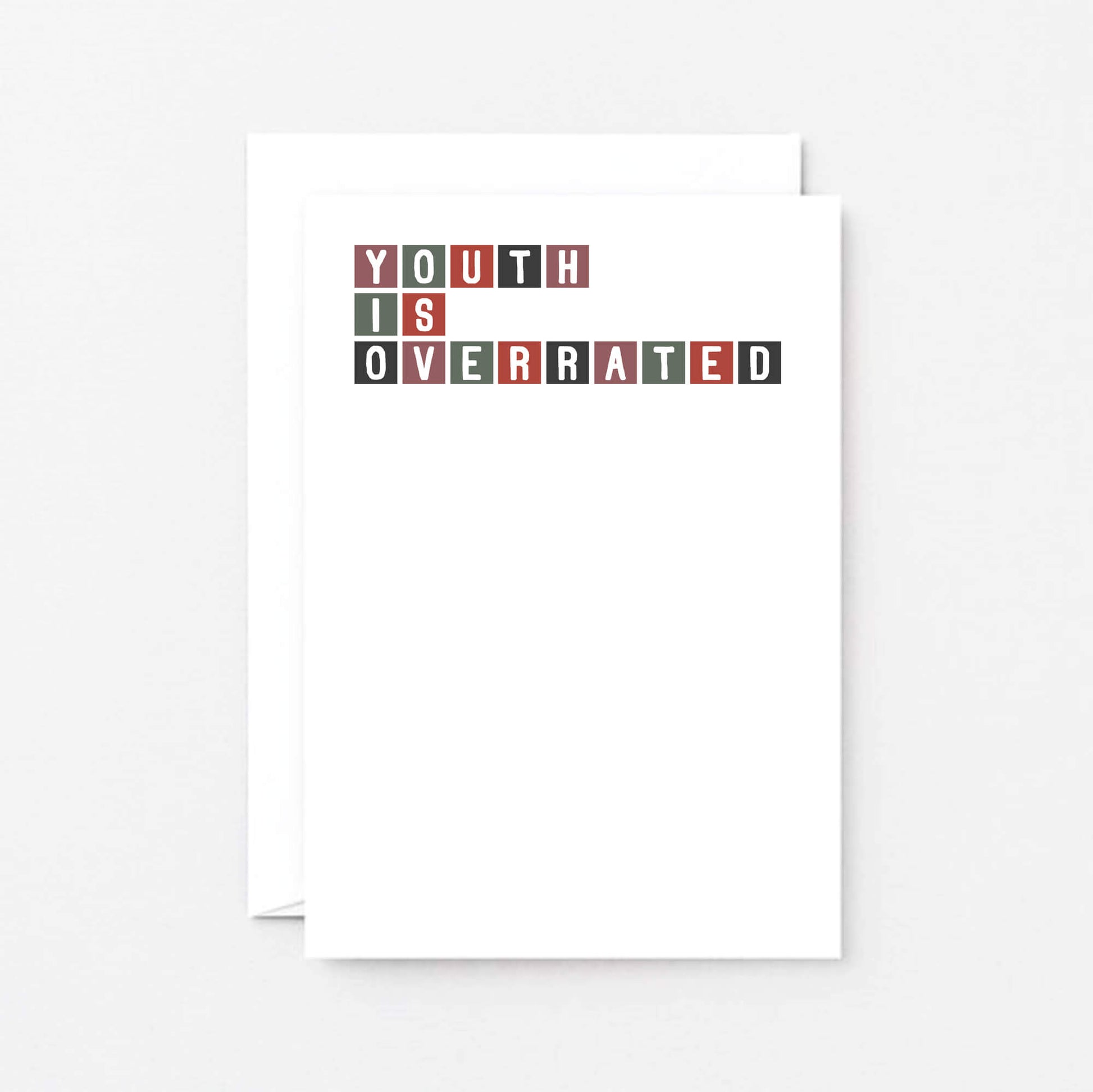 Birthday Card by SixElevenCreations. Reads by Youth Is Overrated. Product Code by SE0281A6