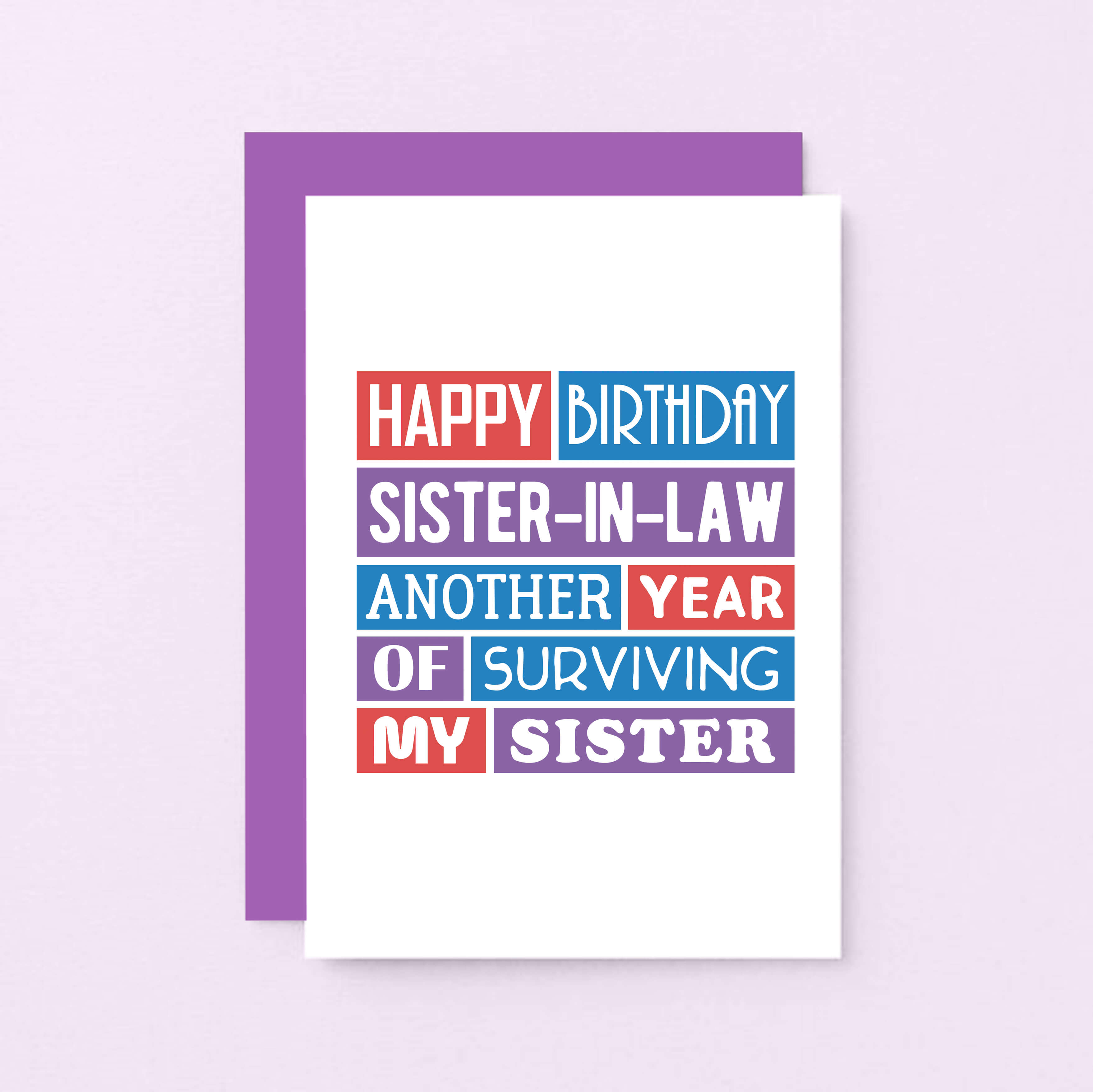 Cheeky Sister-In-Law Birthday Card, Gay Sister