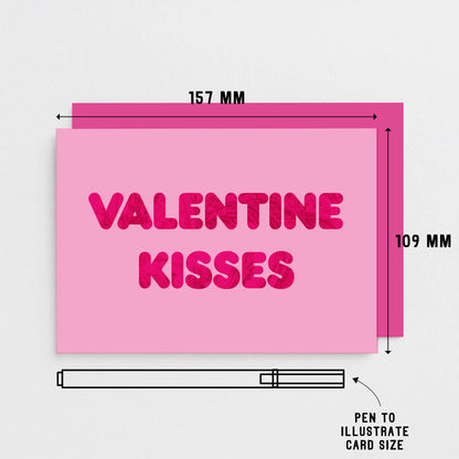 Valentine Kisses Card by SixElevenCreations. Product Code SEV0101A6